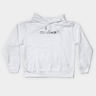 Toronto Skyline in onedraw Kids Hoodie